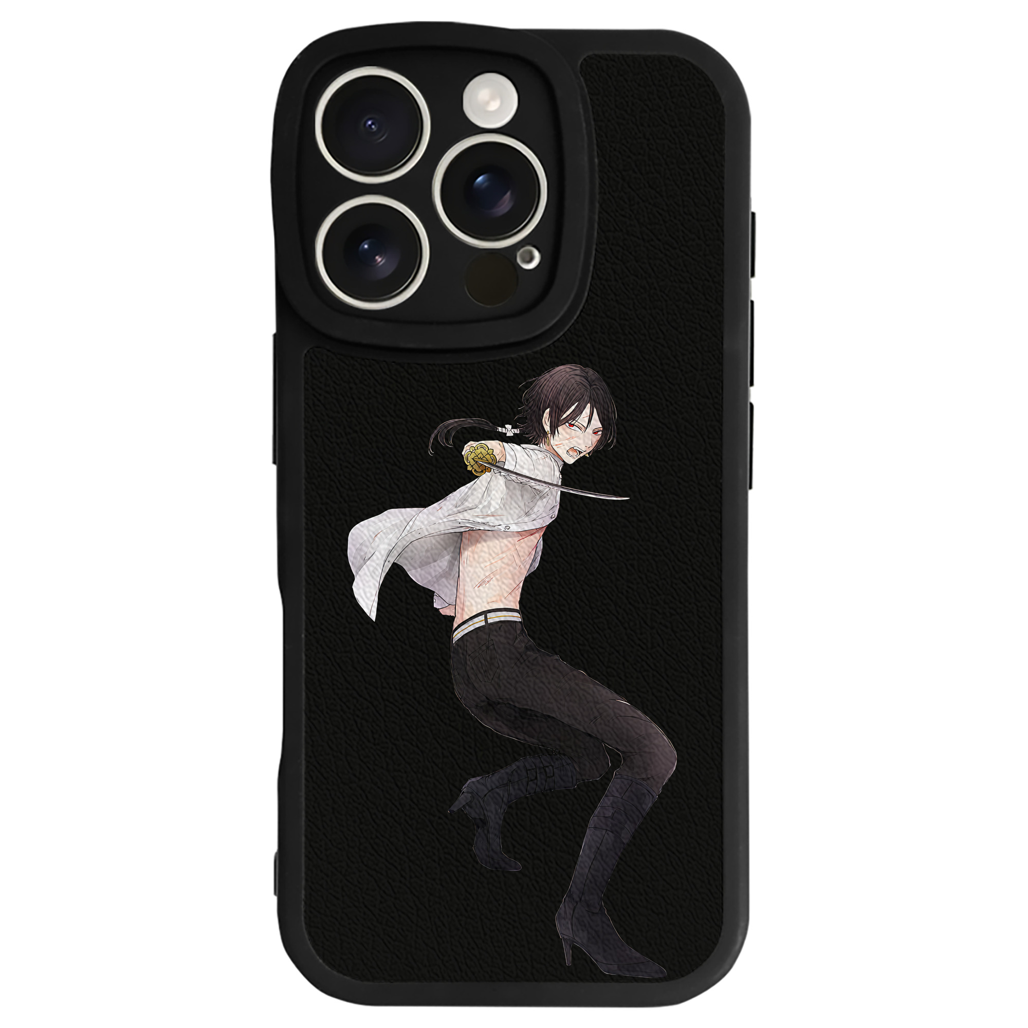 （画像用） 刀剣乱舞 Touken Ranbu 【iPhone 16シリーズ対応】シリコンスマホケース（レザー調） 材質：シリコン